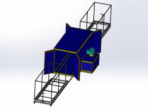  Powder Coating Oven with Track Trolley 